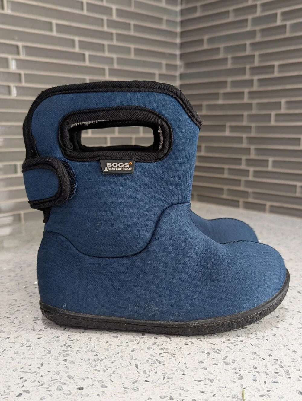 Bogs Toddler Navy Blue Winter Boot Neoprene Rainboots Insulated Baby Kids Size 8